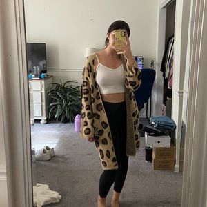 cheetah print cardigan